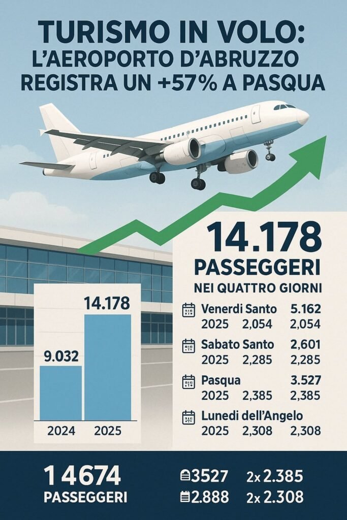 🚀 Dati esplosivi per l’aeroporto di Abruzzo: +57% a Pasqua 1 aeroporto di abruzzo