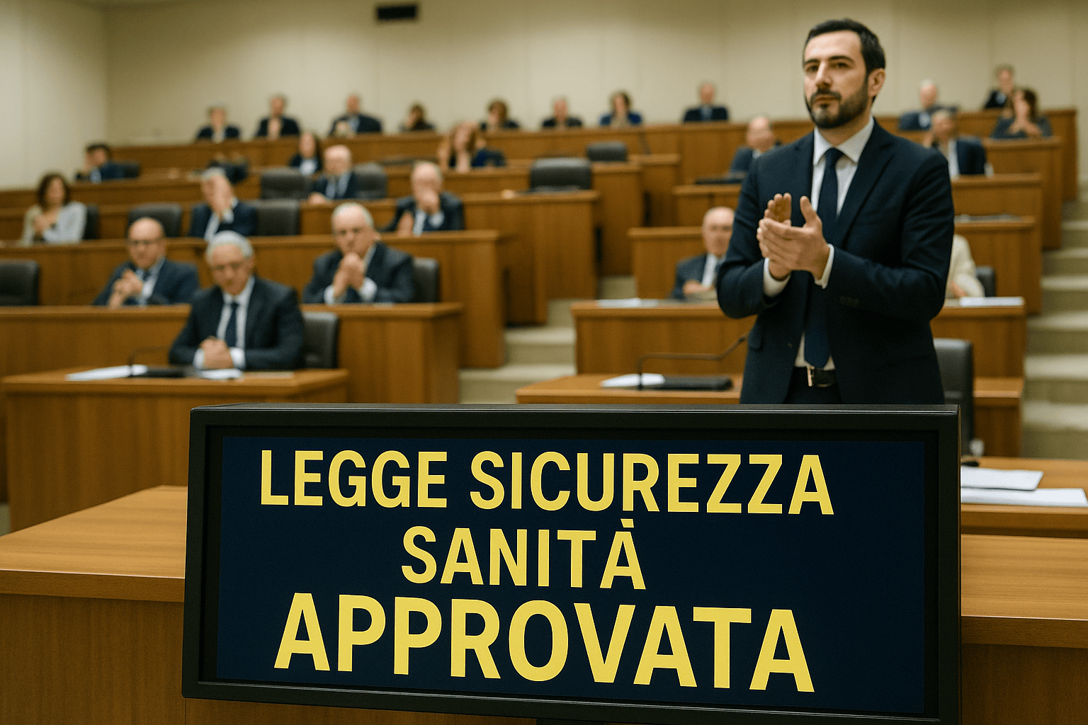 La legge per la sicurezza del personale sanitario approvata all'unanimità 1 Consiglio regionale approva all’unanimità la legge per la sicurezza del personale sanitario, con display elettronico e applausi in aula